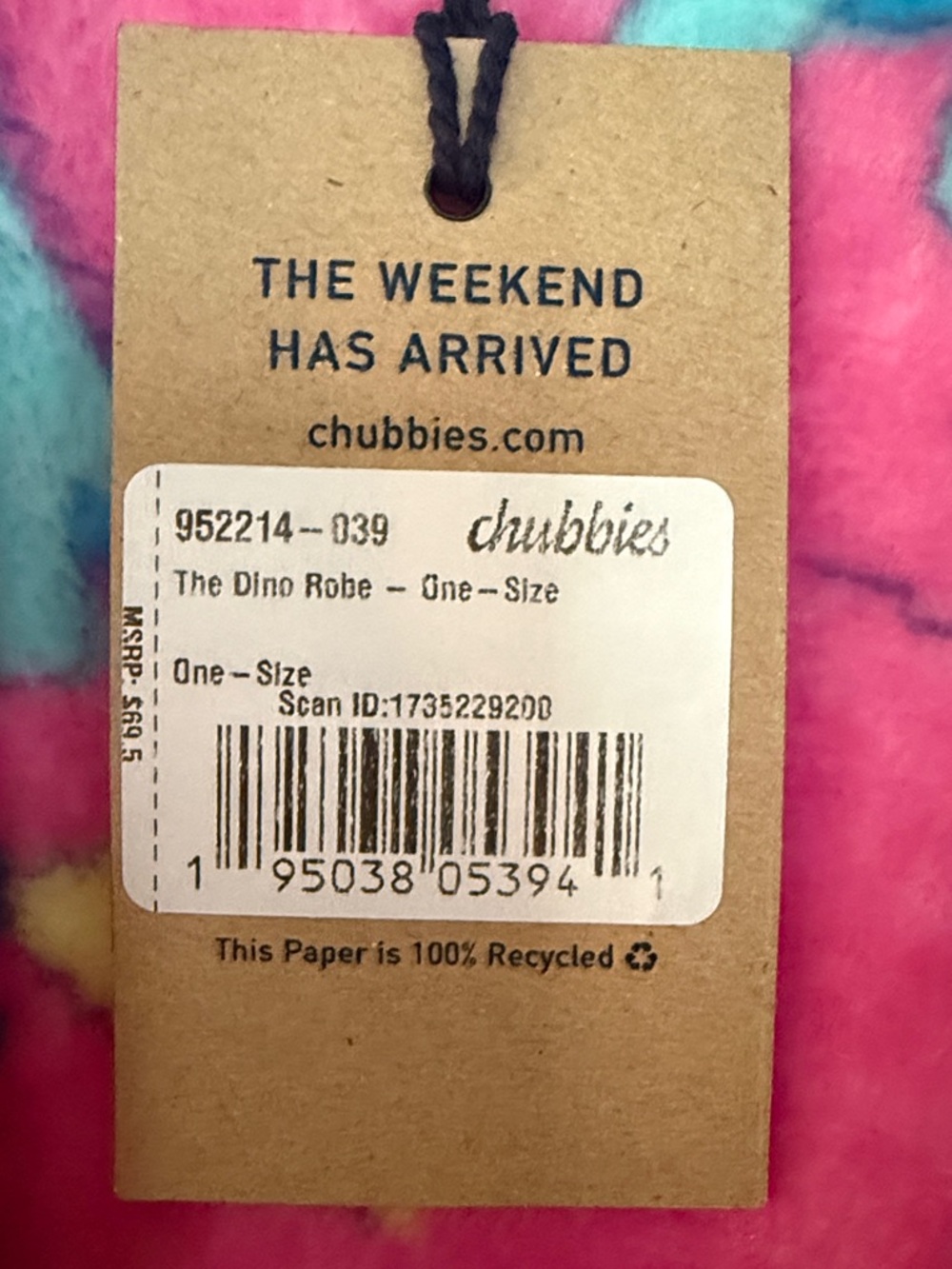 Chubbies Dino Robe - Picture 2 of 5